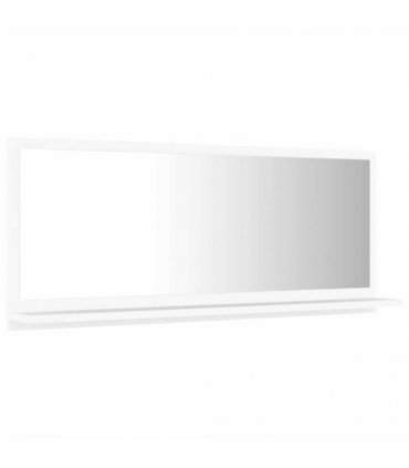 vidaXL Bathroom Mirror White 90x10.5x37 cm Engineered Wood — Size: 90 x 10.5 x 37 cm