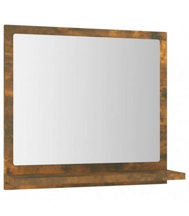 vidaXL Bathroom Mirror Smoked Oak 40x10.5x37 cm Engineered Wood — Size: 40 x 10.5 x 37 cm