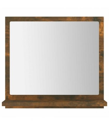 vidaXL Bathroom Mirror Smoked Oak 40x10.5x37 cm Engineered Wood — Size: 40 x 10.5 x 37 cm