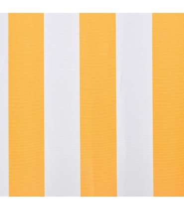 vidaXL Awning Top Sunshade Canvas Sunflower Yellow & White 3x2.5m — Colour: yellow and white, Size: 3 x 2.5 m