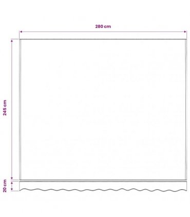 vidaXL Awning Top Sunshade Canvas Sunflower Yellow & White 3x2.5m — Colour: yellow and white, Size: 3 x 2.5 m