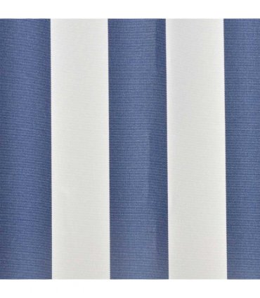 vidaXL Awning Top Sunshade Canvas Blue & White 4 x 3 m — Colour: blue and white