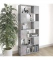 vidaXL Book Cabinet Room Divider Concrete Grey 80x24x186 cm Engineered Wood — Size: 80 x 24 x 186 cm