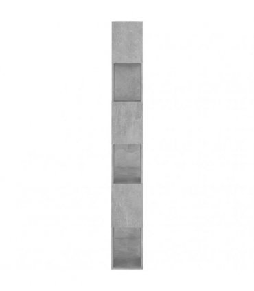 vidaXL Book Cabinet Room Divider Concrete Grey 80x24x186 cm Engineered Wood — Size: 80 x 24 x 186 cm