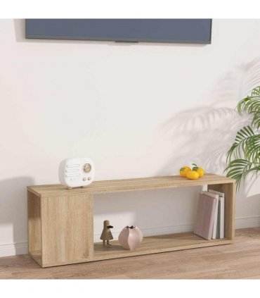 vidaXL TV Cabinet Sonoma Oak 100x24x32 cm Engineered Wood — Size: 100 x 24 x 32 cm