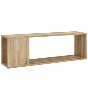 vidaXL TV Cabinet Sonoma Oak 100x24x32 cm Engineered Wood — Size: 100 x 24 x 32 cm