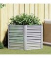 vidaXL Garden Raised Bed 129x77 cm Galvanized Steel Silver