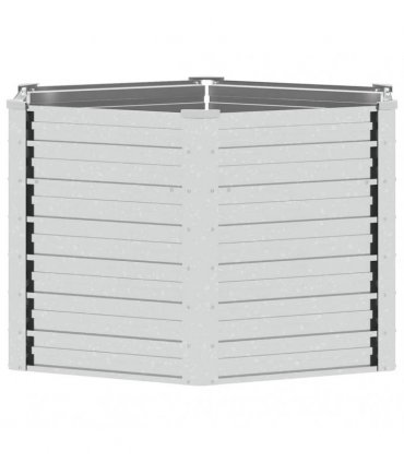 vidaXL Garden Raised Bed 129x77 cm Galvanized Steel Silver