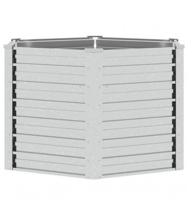 vidaXL Garden Raised Bed 129x77 cm Galvanized Steel Silver