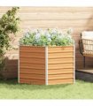 vidaXL Raised Garden Bed Light Brown 129 x 129 x 77 cm — Colour: Wood look