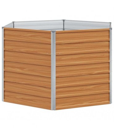 vidaXL Raised Garden Bed Light Brown 129 x 129 x 77 cm — Colour: Wood look
