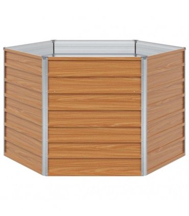 vidaXL Raised Garden Bed Light Brown 129 x 129 x 77 cm — Colour: Wood look