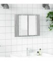 vidaXL LED Mirror Cabinet Grey Sonoma 60x12x45 cm Engineered Wood