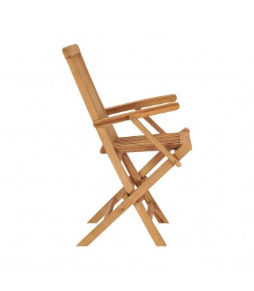 vidaXL Garden Chair | Set of 2 | Teak | Teak wood | Standard | Collapsible — Colour: Brown, Size: 56 x 62 x 90 cm