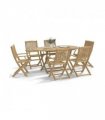 vidaXL Folding Garden Chairs 6 pcs 54x61x88 cm Solid Wood Acacia — Colour: light brown, Model: with armrest