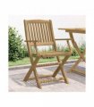 vidaXL Folding Garden Chairs 4 pcs 54x61x88 cm Solid Wood Acacia — Colour: light brown, Model: with armrest