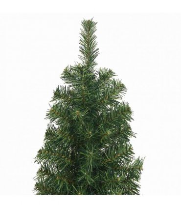 vidaXL Artificial Christmas Tree | Green | PVC, Steel | Slim — Size: 180 cm, Model: basic