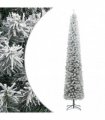 vidaXL Slim Christmas Tree with Stand and Flocked Snow 270 cm PVC — Model: basic