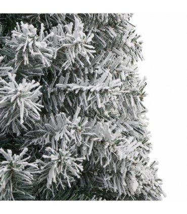 vidaXL Slim Christmas Tree with Stand and Flocked Snow 270 cm PVC — Model: basic