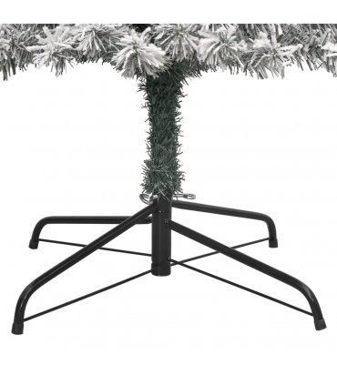 vidaXL Slim Christmas Tree with Stand and Flocked Snow 270 cm PVC — Model: basic
