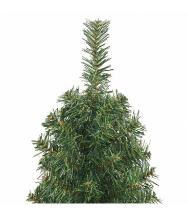 vidaXL Artificial Christmas Tree | Green | PVC | Slim | Collapsible — Size: 150 cm, Model: basic
