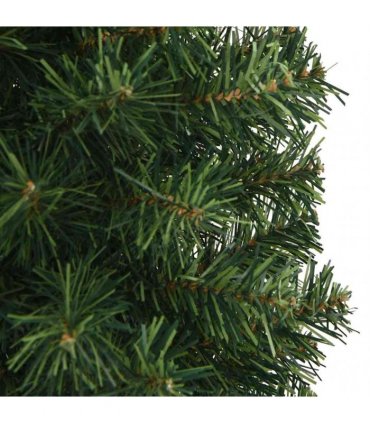vidaXL Artificial Christmas Tree | Green | PVC | Slim | Collapsible — Size: 150 cm, Model: basic