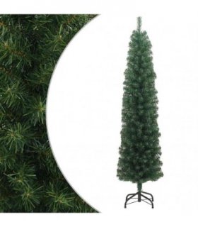 vidaXL Artificial Christmas Tree | Green | PVC | Slim — Size: 240 cm, Model: basic