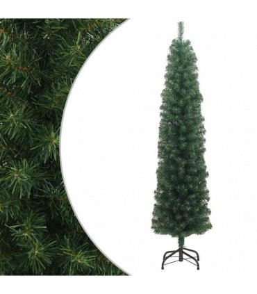 vidaXL Artificial Christmas Tree | Green | PVC | Slim — Size: 240 cm, Model: basic