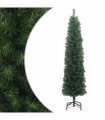 vidaXL Artificial Christmas Tree | Green | PVC | Slim — Size: 240 cm, Model: basic