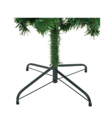 vidaXL Artificial Pre-lit Christmas Tree with Ball Set 210cm 910 Branches — Colour: green, Size: 210 x 110 cm