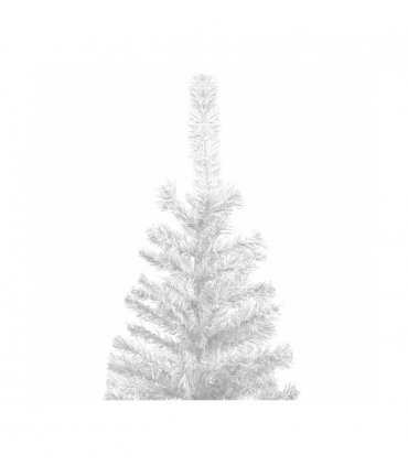 vidaXL Artificial Pre-lit Christmas Tree with Ball Set L 240 cm White — Colour: white and grey, Size: 240 x 120 cm
