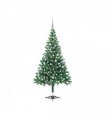 vidaXL Artificial Pre-lit Christmas Tree with Ball Set 120cm 230 Branches — Colour: green, Size: 120 x 65 cm