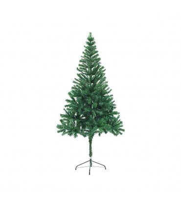 vidaXL Artificial Pre-lit Christmas Tree with Ball Set 180cm 564 Branches — Colour: green and grey, Size: 180 x 90 cm