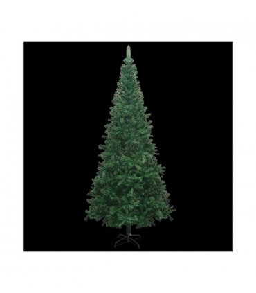 vidaXL Artificial Pre-lit Christmas Tree with Ball Set L 240 cm Green — Size: 240 x 120 cm