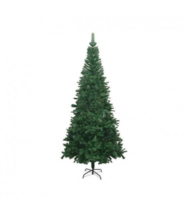 vidaXL Artificial Pre-lit Christmas Tree with Ball Set L 240 cm Green — Size: 240 x 120 cm
