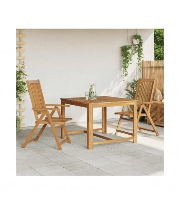 vidaXL Dining Chair | Set of 2 | Natural Brown | Solid Acacia wood | Standard — Size: 57 x 69 x 111 cm
