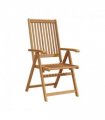 vidaXL Garden Chair | Set of 4 | Natural Brown | Solid acacia wood | Medium — Size: 57 x 69 x 111 cm
