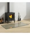 vidaXL Fireplace Glass Plate Transparent 100 x 50 cm Glass