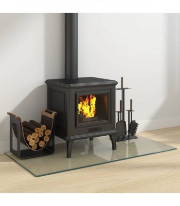 vidaXL Fireplace Glass Plate Transparent 100 x 50 cm Glass