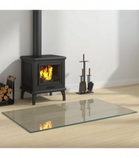 vidaXL Fireplace Glass Plate Transparent 100 x 60 cm Glass