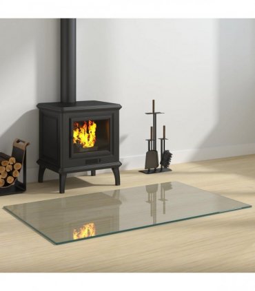 vidaXL Fireplace Glass Plate Transparent 100 x 60 cm Glass