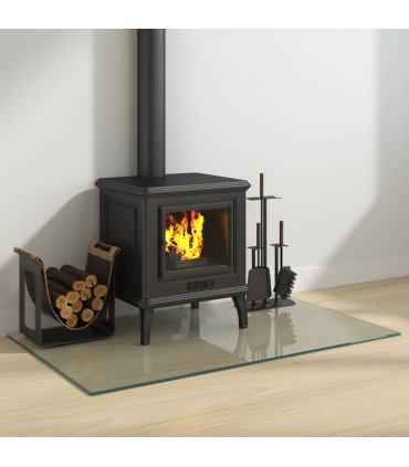 vidaXL Fireplace Glass Plate Transparent 100 x 60 cm Glass