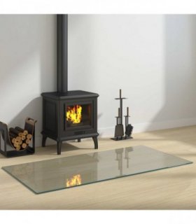 vidaXL Fireplace Glass Plate Transparent 120 x 60 cm Glass
