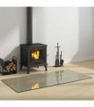 vidaXL Fireplace Glass Plate Transparent 120 x 60 cm Glass