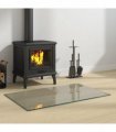vidaXL Fireplace Glass Plate Transparent 80 x 50 cm Glass