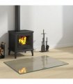 vidaXL Fireplace Glass Plate Transparent 80 x 60 cm Glass