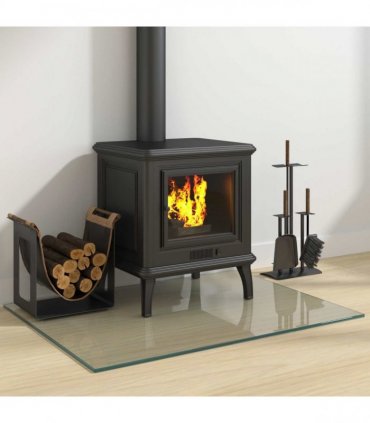 vidaXL Fireplace Glass Plate Transparent 80 x 60 cm Glass