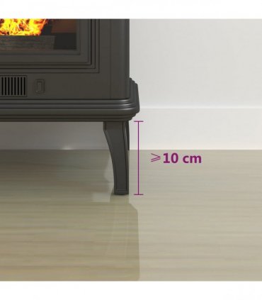 vidaXL Fireplace Glass Plate Transparent 80 x 60 cm Glass