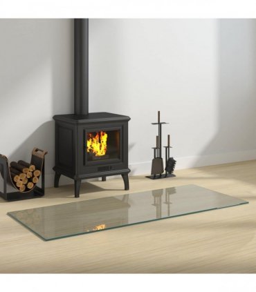 vidaXL Fireplace Glass Plate Transparent 120 x 50 cm Glass