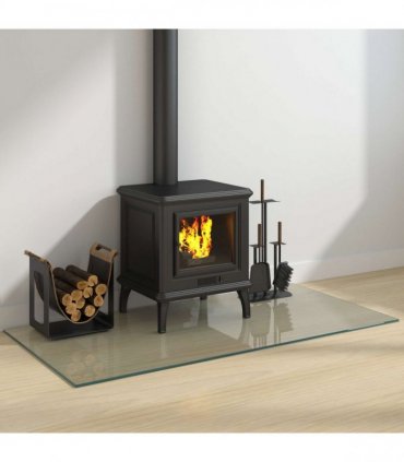 vidaXL Fireplace Glass Plate Transparent 120 x 60 cm Glass — V0672155628